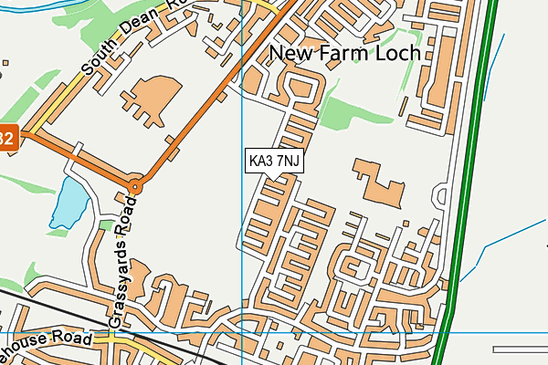 KA3 7NJ map - OS VectorMap District (Ordnance Survey)