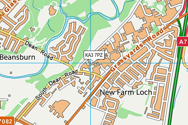 KA3 7PZ map - OS VectorMap District (Ordnance Survey)