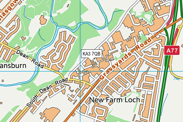 KA3 7QB map - OS VectorMap District (Ordnance Survey)
