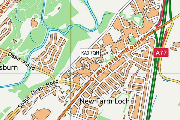 KA3 7QH map - OS VectorMap District (Ordnance Survey)