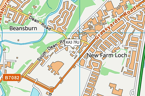 KA3 7RJ map - OS VectorMap District (Ordnance Survey)