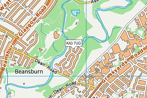 KA3 7UG map - OS VectorMap District (Ordnance Survey)