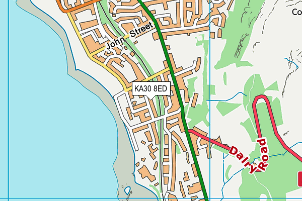 KA30 8ED map - OS VectorMap District (Ordnance Survey)