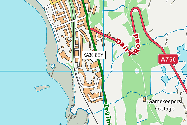 KA30 8EY map - OS VectorMap District (Ordnance Survey)