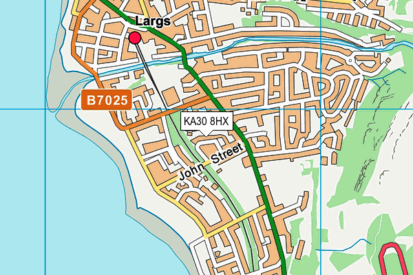 KA30 8HX map - OS VectorMap District (Ordnance Survey)