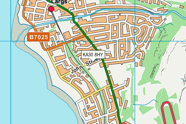 KA30 8HY map - OS VectorMap District (Ordnance Survey)