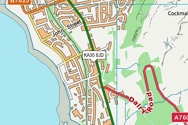 KA30 8JD map - OS VectorMap District (Ordnance Survey)