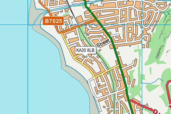 KA30 8LB map - OS VectorMap District (Ordnance Survey)