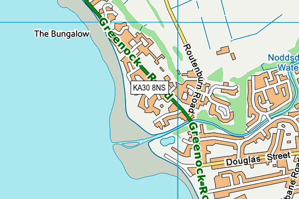 KA30 8NS map - OS VectorMap District (Ordnance Survey)