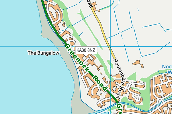 KA30 8NZ map - OS VectorMap District (Ordnance Survey)