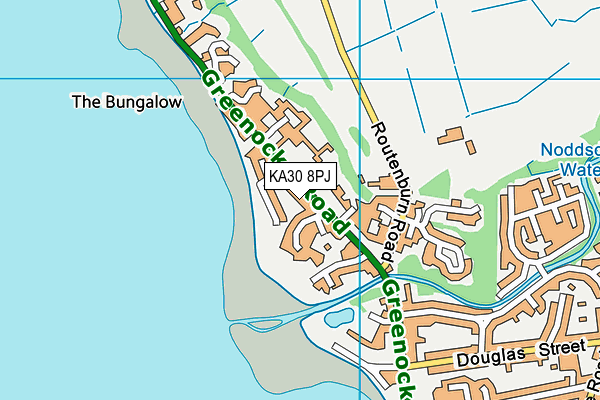 KA30 8PJ map - OS VectorMap District (Ordnance Survey)