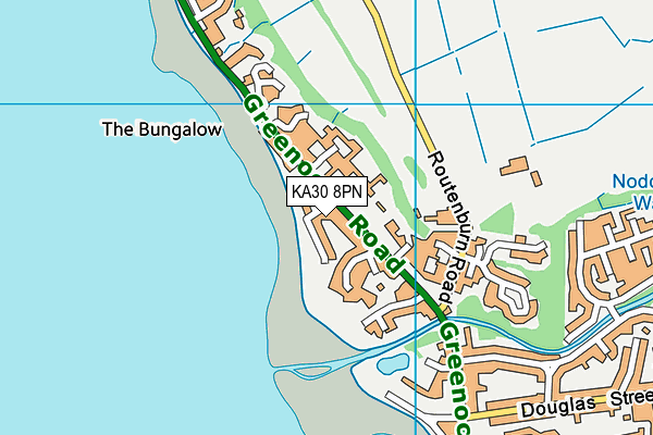 KA30 8PN map - OS VectorMap District (Ordnance Survey)