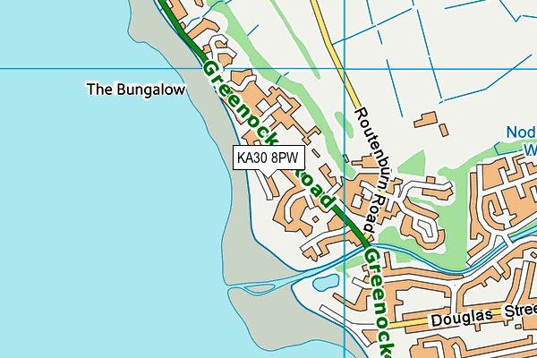 KA30 8PW map - OS VectorMap District (Ordnance Survey)