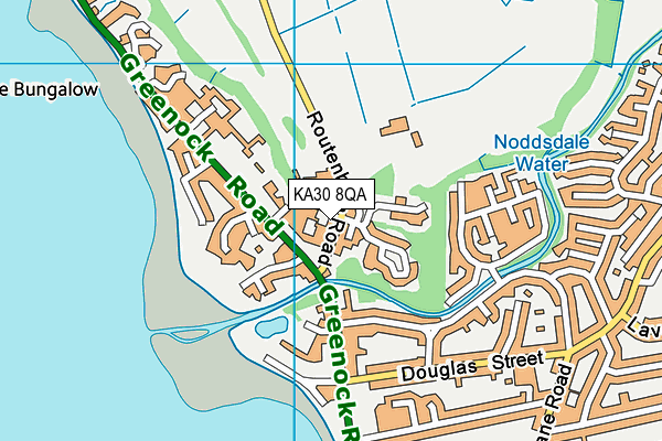 KA30 8QA map - OS VectorMap District (Ordnance Survey)