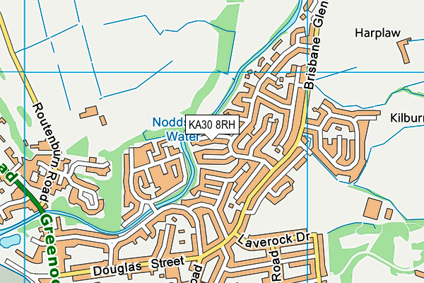 KA30 8RH map - OS VectorMap District (Ordnance Survey)