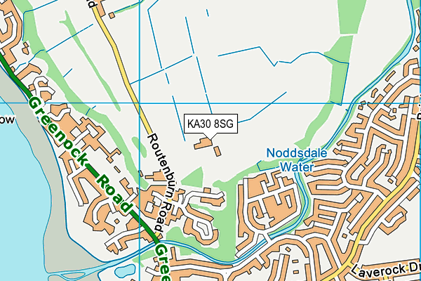 KA30 8SG map - OS VectorMap District (Ordnance Survey)