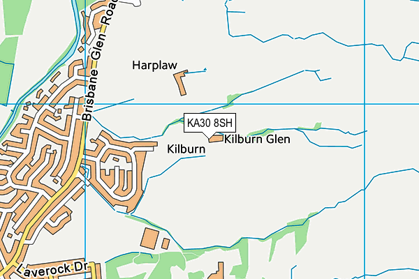 KA30 8SH map - OS VectorMap District (Ordnance Survey)