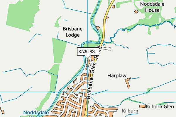 KA30 8ST map - OS VectorMap District (Ordnance Survey)