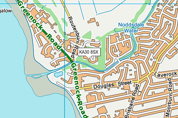 KA30 8SX map - OS VectorMap District (Ordnance Survey)