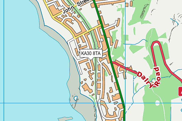 KA30 8TA map - OS VectorMap District (Ordnance Survey)