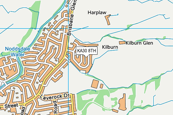 KA30 8TH map - OS VectorMap District (Ordnance Survey)
