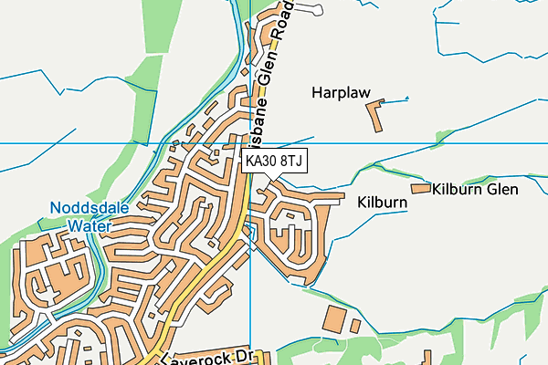 KA30 8TJ map - OS VectorMap District (Ordnance Survey)