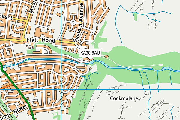 KA30 9AU map - OS VectorMap District (Ordnance Survey)