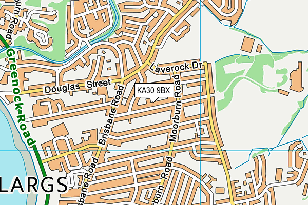 KA30 9BX map - OS VectorMap District (Ordnance Survey)