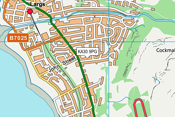 KA30 9PG map - OS VectorMap District (Ordnance Survey)