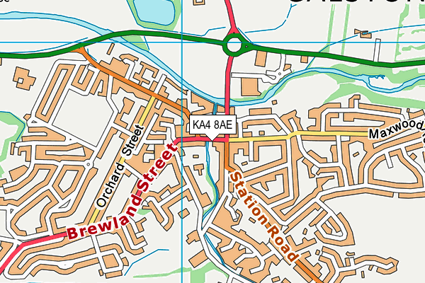 KA4 8AE map - OS VectorMap District (Ordnance Survey)