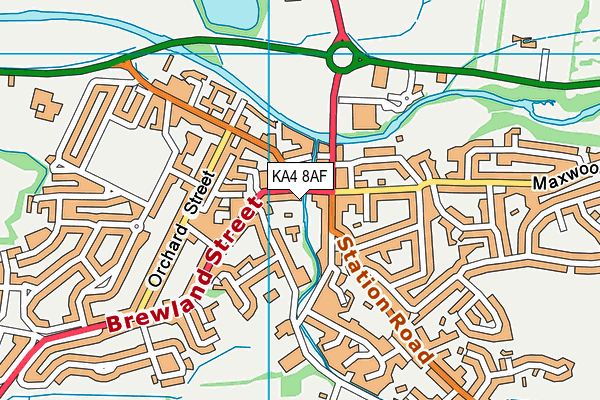 KA4 8AF map - OS VectorMap District (Ordnance Survey)