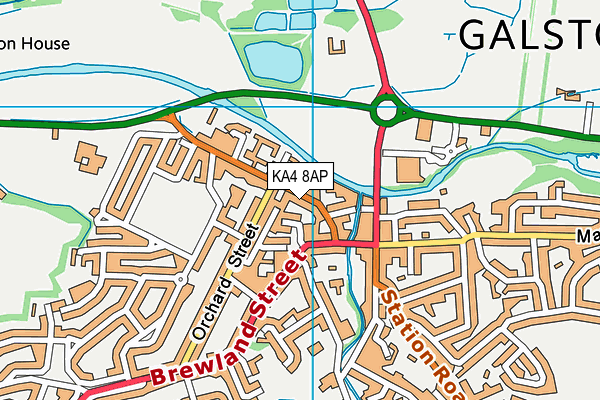 KA4 8AP map - OS VectorMap District (Ordnance Survey)