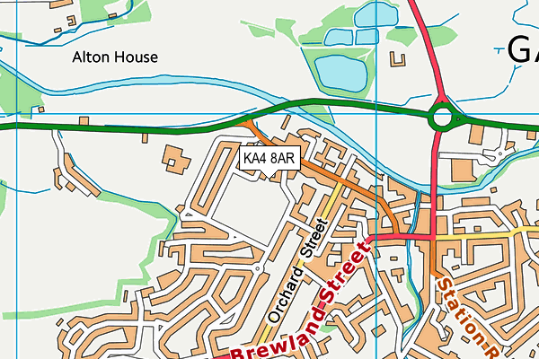 KA4 8AR map - OS VectorMap District (Ordnance Survey)