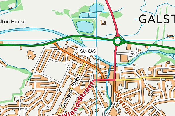 KA4 8AS map - OS VectorMap District (Ordnance Survey)