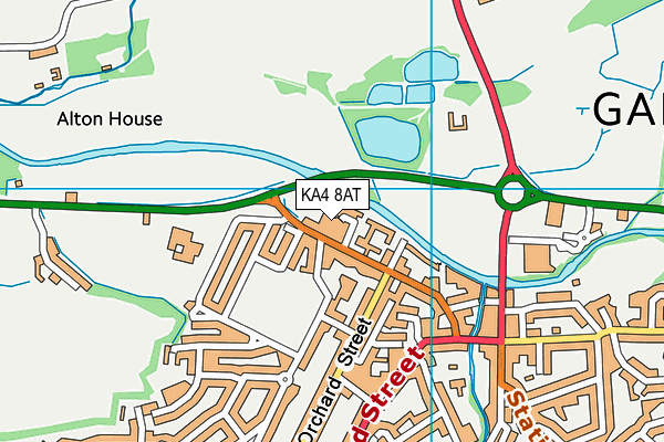 KA4 8AT map - OS VectorMap District (Ordnance Survey)