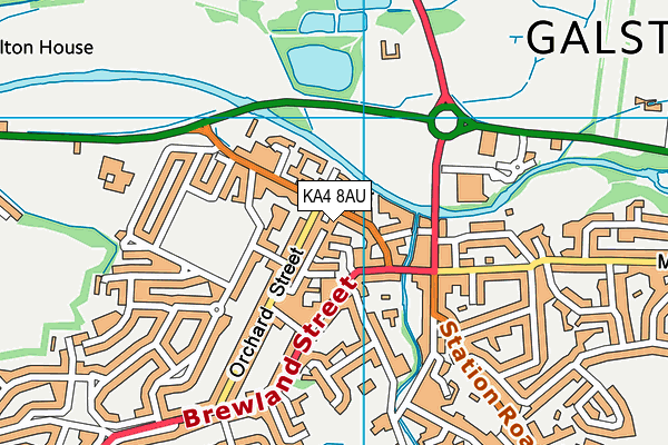 KA4 8AU map - OS VectorMap District (Ordnance Survey)