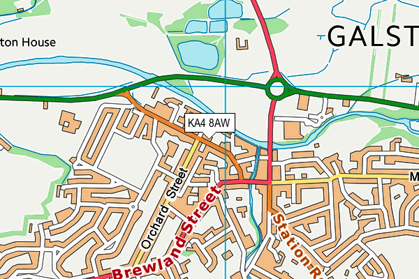 KA4 8AW map - OS VectorMap District (Ordnance Survey)