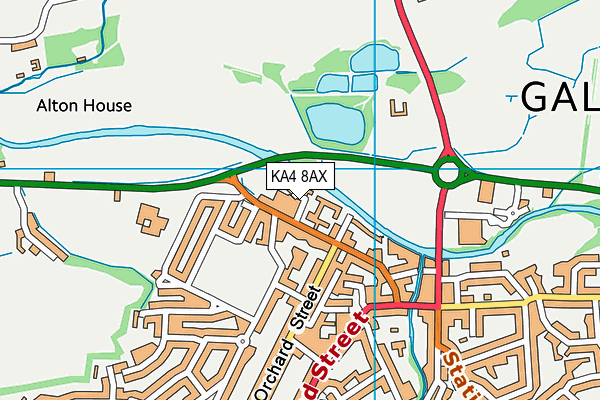 KA4 8AX map - OS VectorMap District (Ordnance Survey)