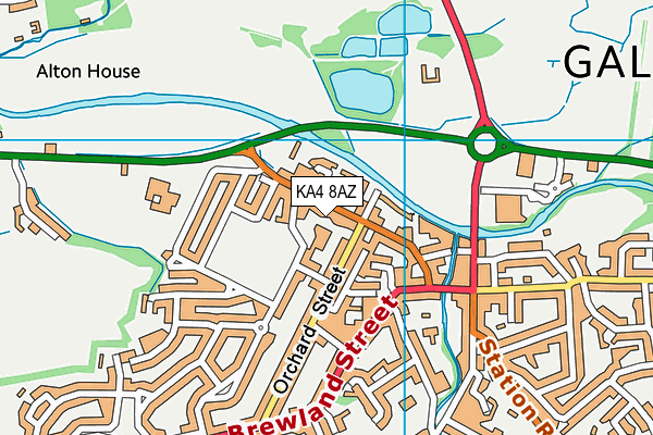 KA4 8AZ map - OS VectorMap District (Ordnance Survey)