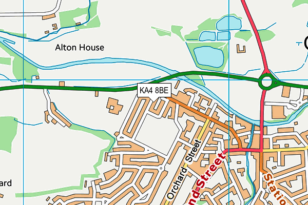 KA4 8BE map - OS VectorMap District (Ordnance Survey)