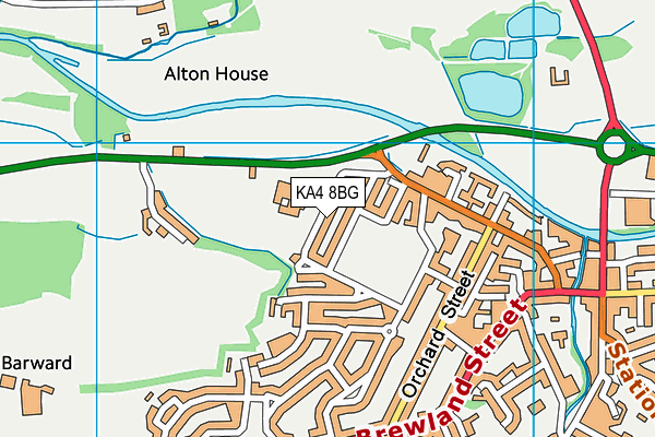 KA4 8BG map - OS VectorMap District (Ordnance Survey)