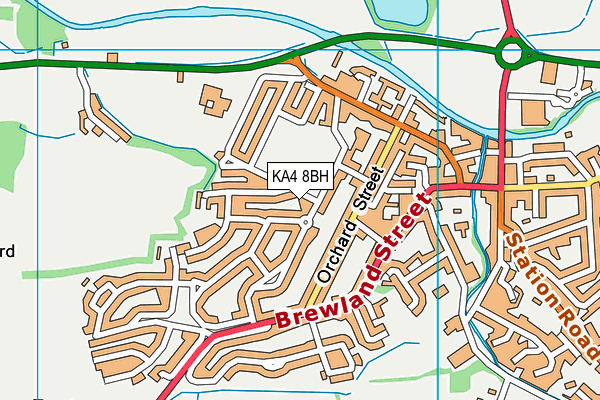 KA4 8BH map - OS VectorMap District (Ordnance Survey)