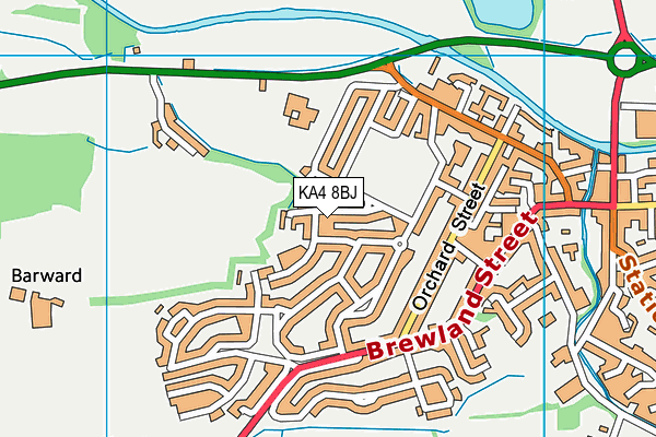KA4 8BJ map - OS VectorMap District (Ordnance Survey)