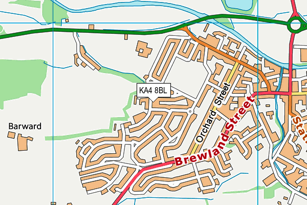 KA4 8BL map - OS VectorMap District (Ordnance Survey)