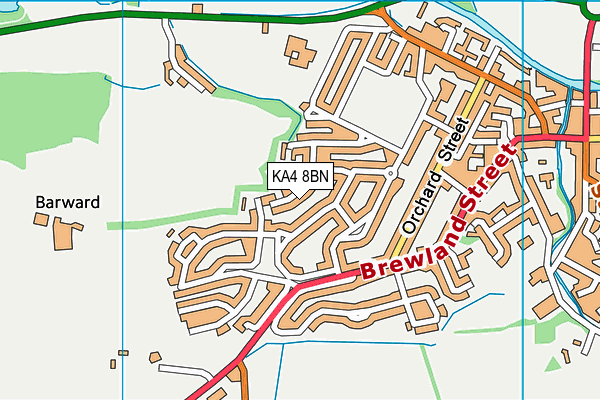 KA4 8BN map - OS VectorMap District (Ordnance Survey)