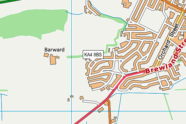 KA4 8BS map - OS VectorMap District (Ordnance Survey)