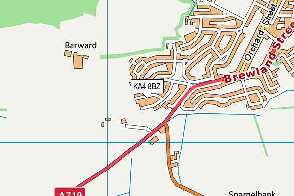 KA4 8BZ map - OS VectorMap District (Ordnance Survey)