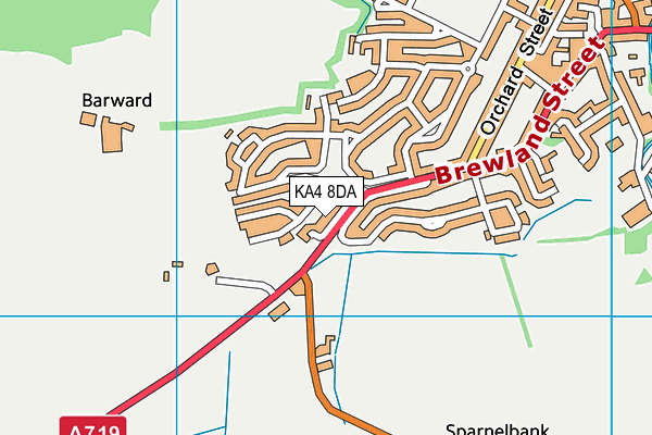 KA4 8DA map - OS VectorMap District (Ordnance Survey)