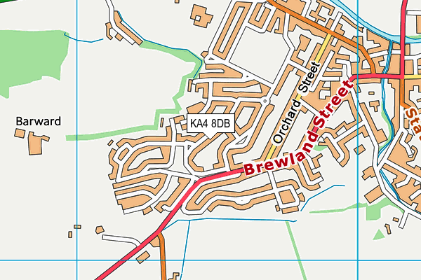 KA4 8DB map - OS VectorMap District (Ordnance Survey)