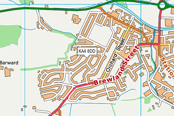 KA4 8DD map - OS VectorMap District (Ordnance Survey)